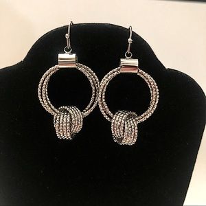 SALE ❤️NWT Rain sparkling silver hoop earrings